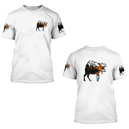 moose mountain 3D T Shirts