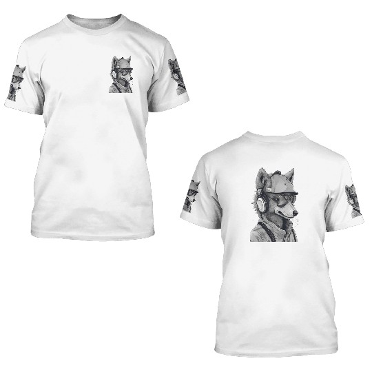 Wolf Hacker 3D T Shirts
