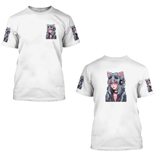 Women Wolf Hacker 3D T Shirts
