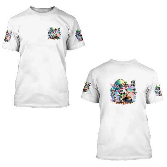 Saint Patrick's Day Chibi Leprechauns 3D T Shirts