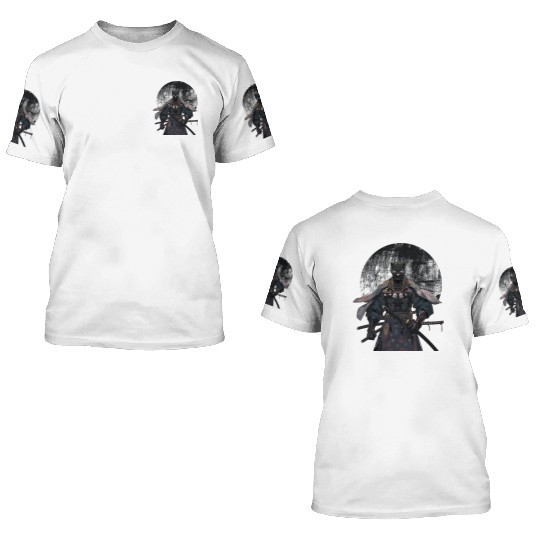 Anime Panther Warrior Samurai katana 3D T Shirts
