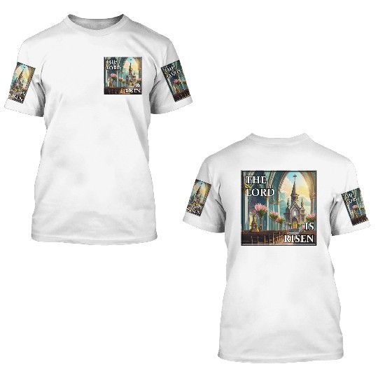 Happy Easter Sunday in Church 3D T Shirts