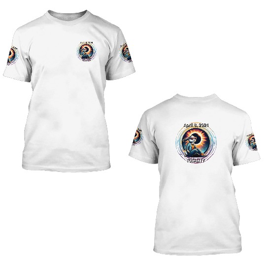 Cool Rabbit Solar April 8, 2024 Eclipse Totality 3D T Shirts
