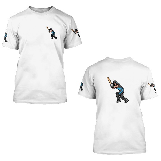 Eat Sleep Cricket Repeat 3D T Shirts