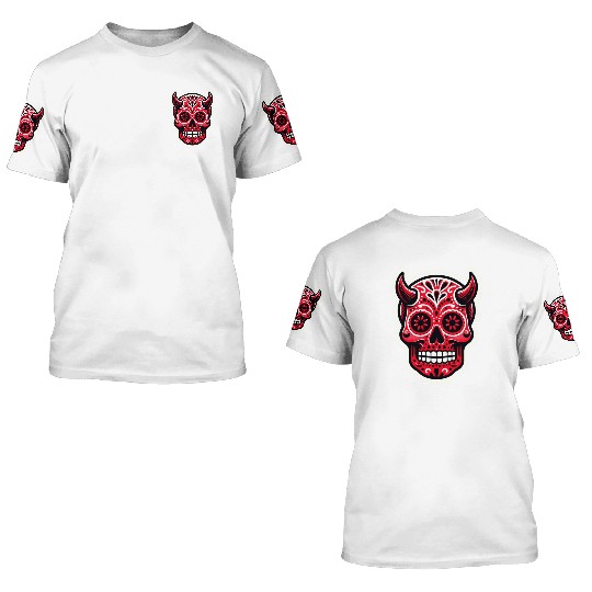 Adventurous Spirit: Daredevil Sugar Skull 3D T Shirts