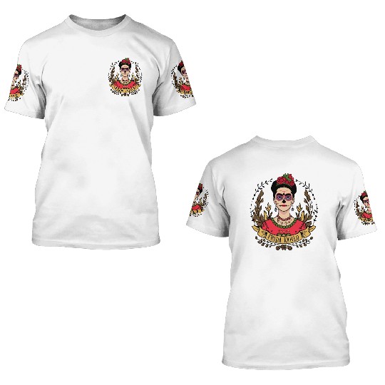 Frida Kahlo Day of the Dead 3D T Shirts
