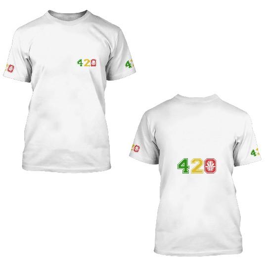 Humorous 420 Authentic Herb Weed Marijuana Design 3D T Shirts