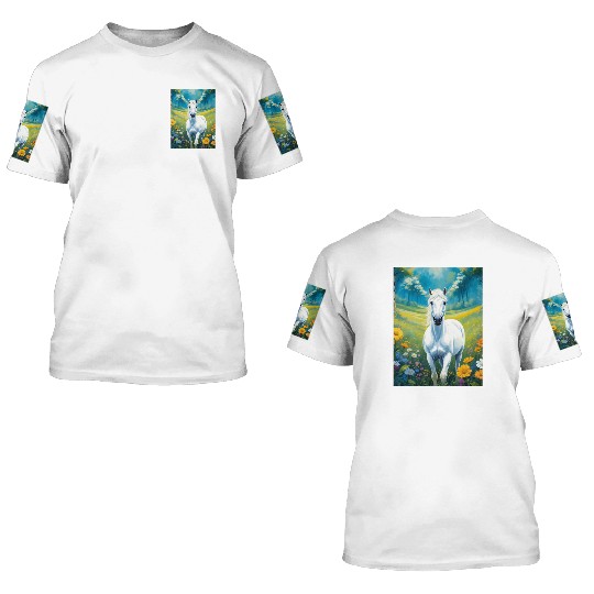 White horse 3D T Shirts