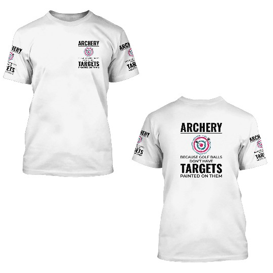 Archery Targets Archer Bullseye Shooting Sport 3D T Shirts