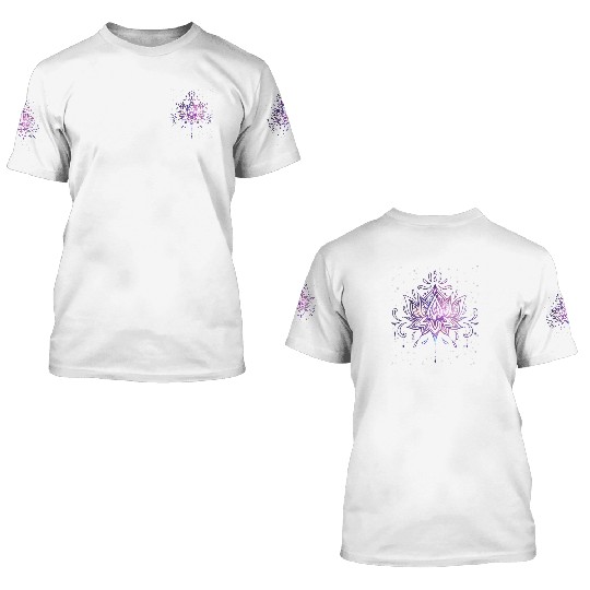 Celestial Flower Radiant Lotus Bloom 3D T Shirts