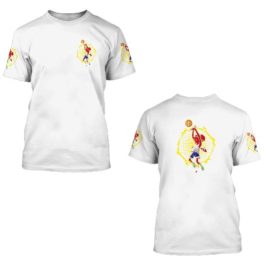 The Devil Plays The Basket Ball 3D T Shirts