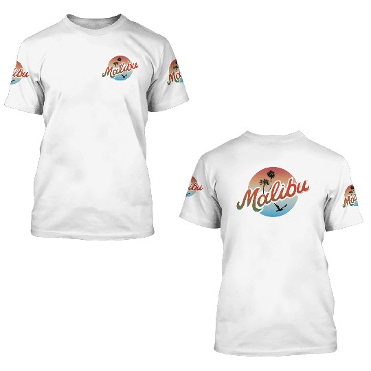 Malibu gradient 3D T Shirts