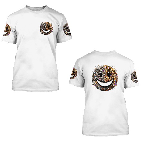 Smiling Bling Graphic 3D T Shirts