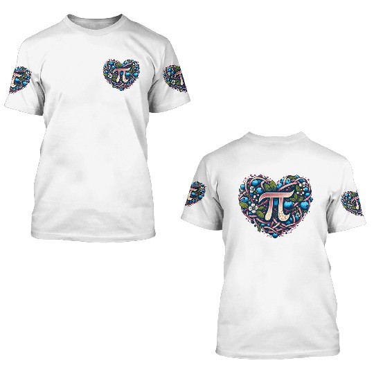 Blueberry Pi Day 3D T Shirts