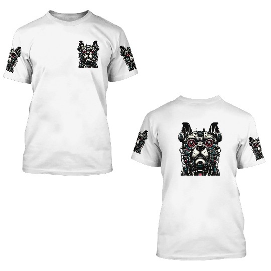 Steampunk Robot Dog 3D T Shirts