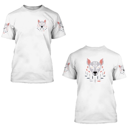 Hyena Symmetrical Design 3D T Shirts