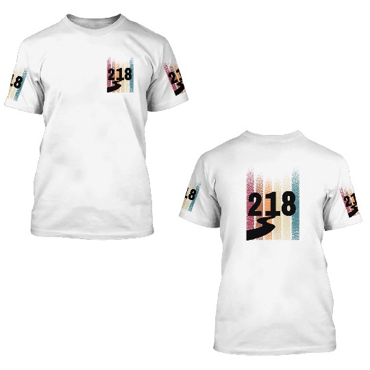 218 Area Code Retro Minnesota Duluth 3D T Shirts