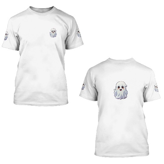 Cute Ghost Chibi 3D T Shirts