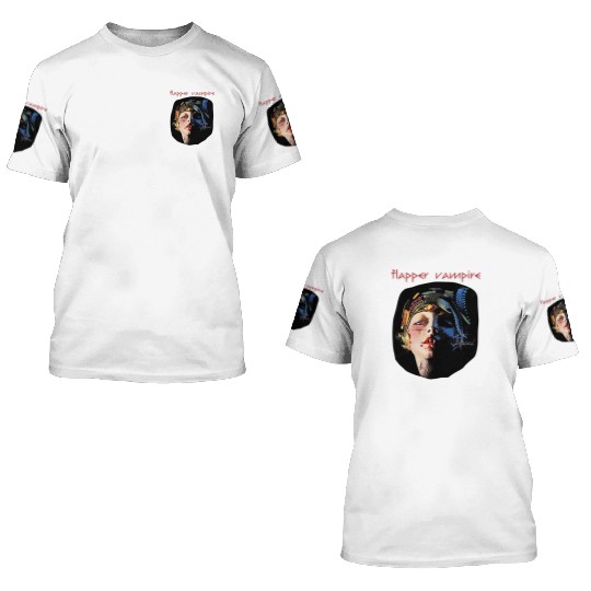 Flapper Vampire, Art Deco, Vintage Horror Series 3D T Shirts
