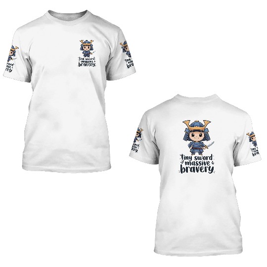 Chibi Samurai 3D T Shirts