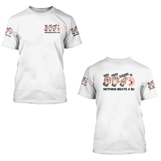 Rock Paper Scissors BJ 3D T Shirts