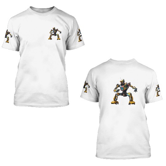 Graffiti Robot Dance 3D T Shirts