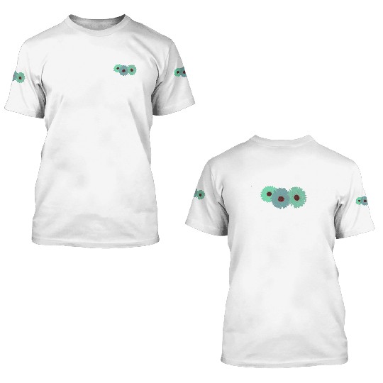 Pretty Spring Flowers Green 3D T Shirts