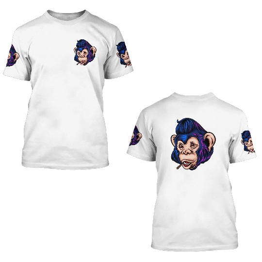 Monkey Hawk 3D T Shirts