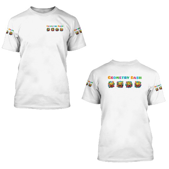 Geometry dash 3D T Shirts