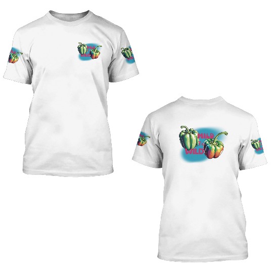 Mild to wild bel pepper 3D T Shirts