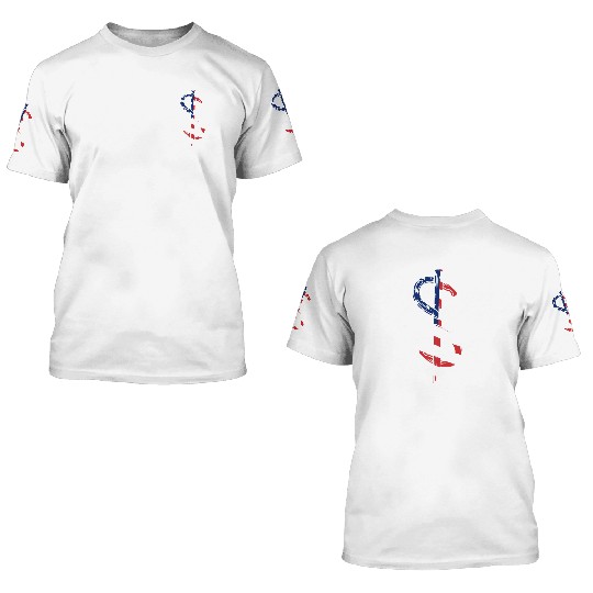 Horseshoe Pitching USA FLag 3D T Shirts