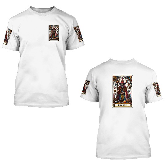 Tarot Card The Wizard 3D T Shirts