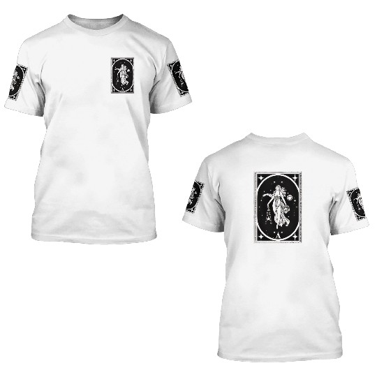 Themis Tarot Card Astrology Occult Mystical 3D T Shirts
