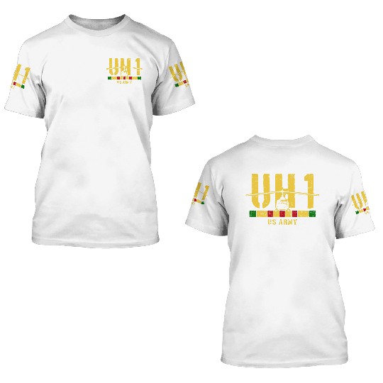 UH 1 VIETNAM 3D T Shirts