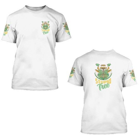 Stupid Tree Frisbee Disc Golf 3D T Shirts