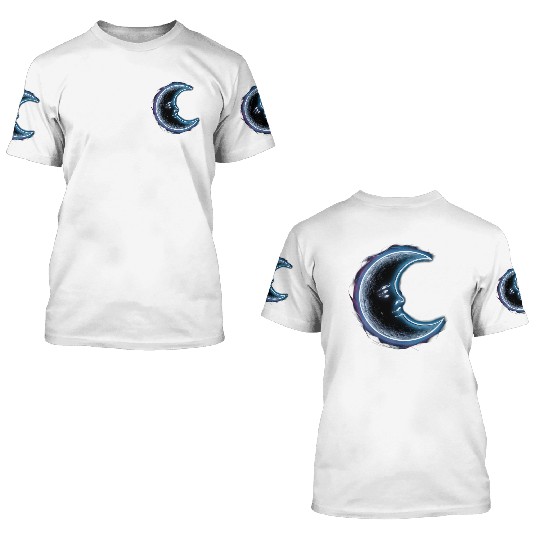 Neon moon 3D T Shirts