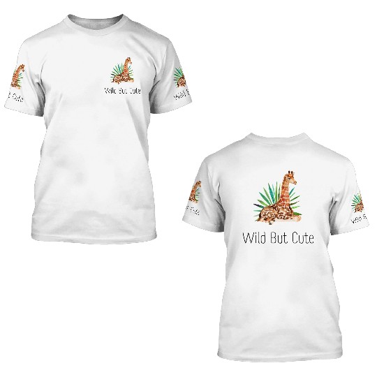 Wild but cute giraffe 3D T Shirts