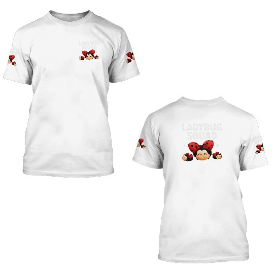 Cute Ladybug Squad Art Insect Ladybug Lover 3D T Shirts