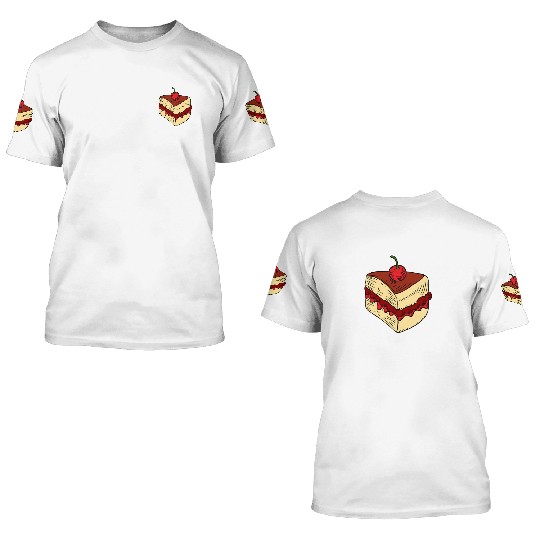 Discover Joy with Cheesecake Makes Happy Artwork 3D T Shirts