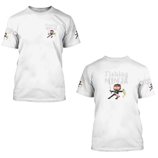 Fishing Ninja Fish Lover Toddler Youth 3D T Shirts