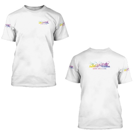 New Orleanian Skyline New Orleans 3D T Shirts