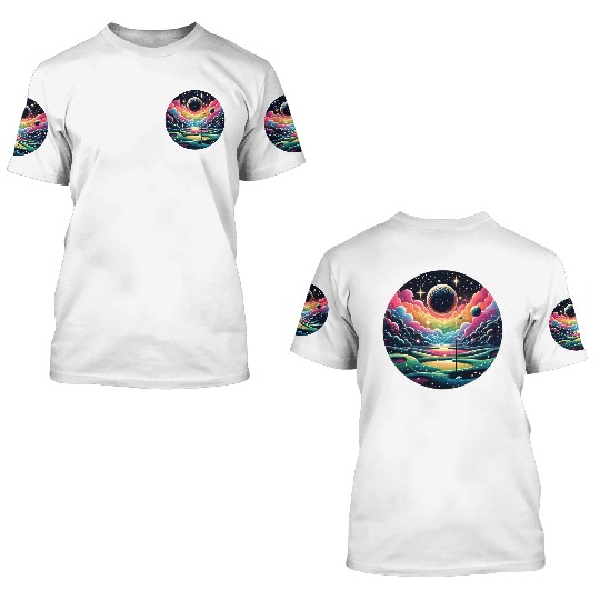 Galactic Golf A Cosmic Golfer Swing 3D T Shirts