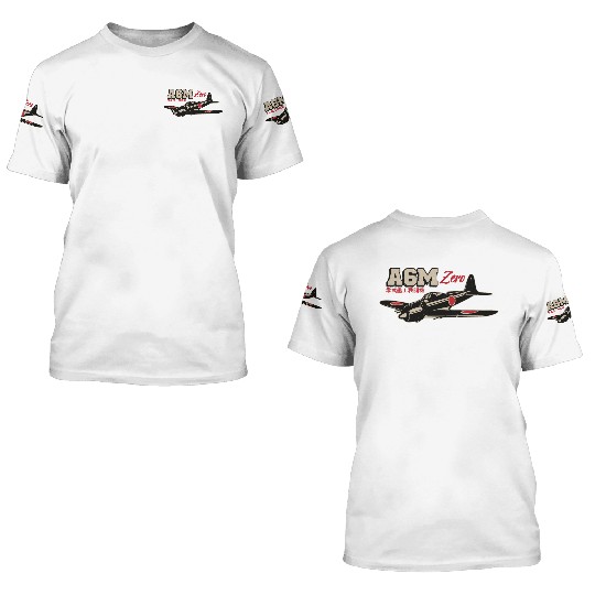 A6M Zero | World War 2 Japanese Plane Vintage 3D T Shirts