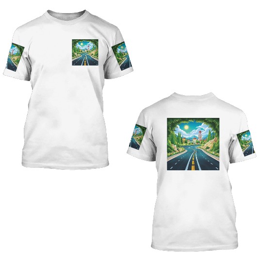 blue way 3D T Shirts