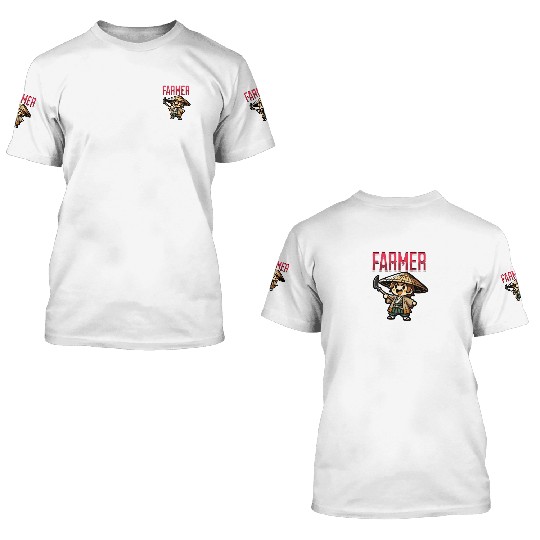 Joyful Farmer Charm 3D T Shirts