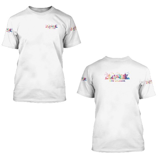 New Orleanian Skyline New Orleans 3D T Shirts
