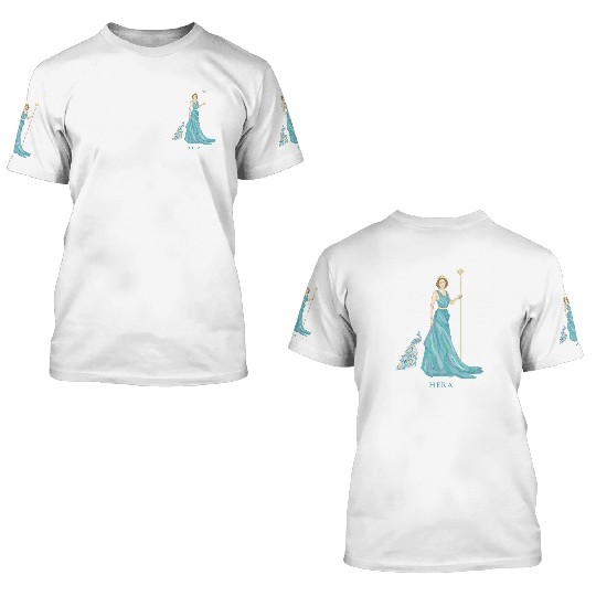 Majestic Hera: Greek Goddess 3D T Shirts