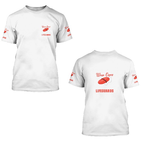Lifeguard Lifebuoy Water Swimming Instructor 3D T Shirts