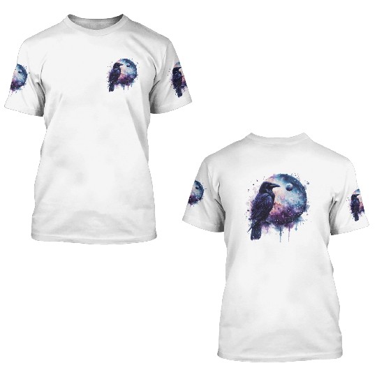 Celestial Raven Clipart Clipart, Crow Bird Witch 3D T Shirts