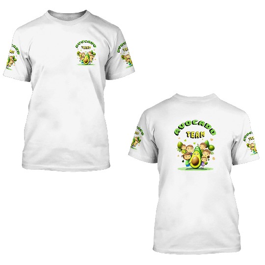 Avocado team 3D T Shirts